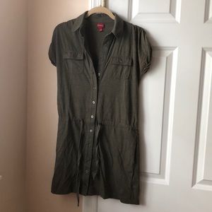 Merona army green cotton utility dress